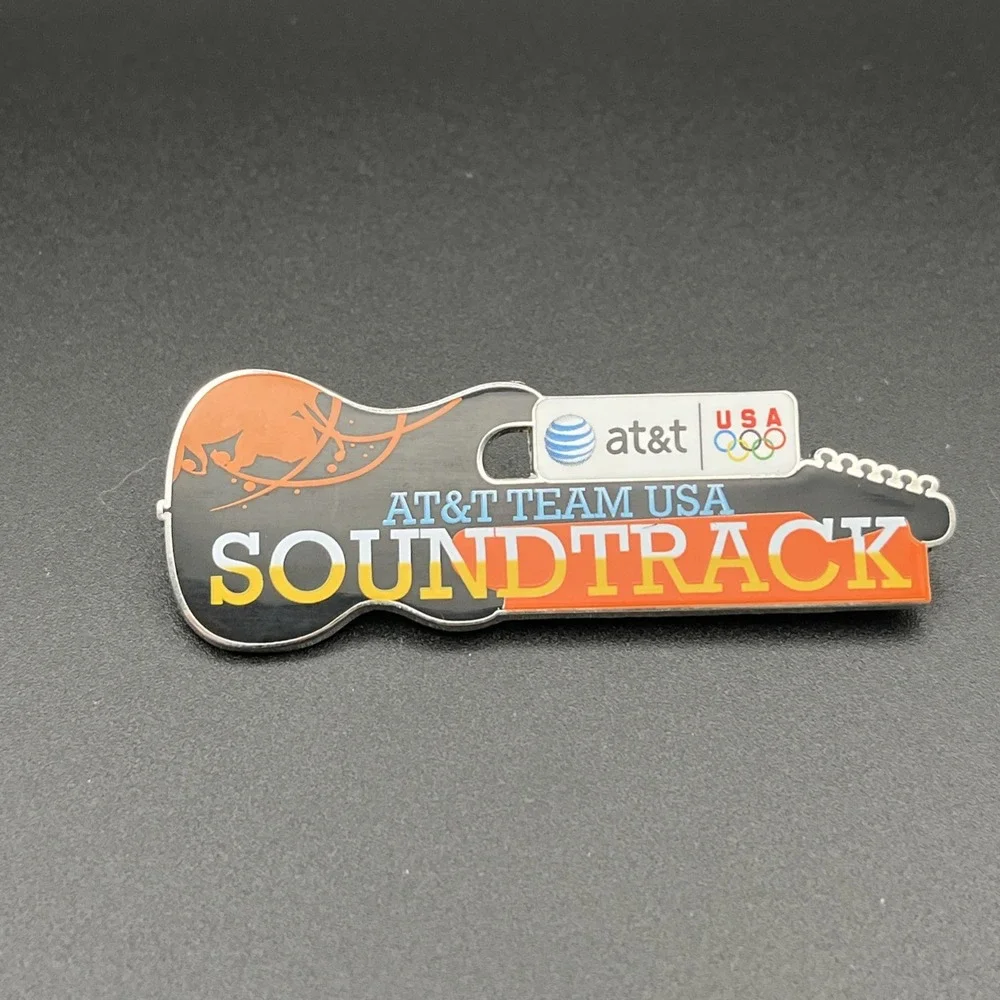 Olympic Games AT&T Team USA Soundtrack Guitar Lapel Hat‎ Pin